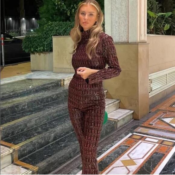 Zara Sequin Top Size Medium - Picture 2 of 10